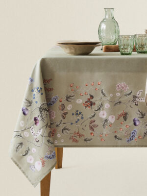 Floral Print Tablecloth