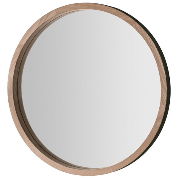 Full Round Oak Mirror